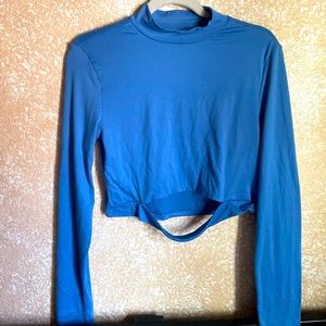 Blue crop top